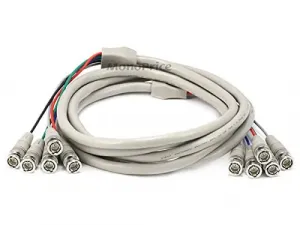 Monoprice 573 Bnc Rgb To 5bnc Rgb Video Cable - 10ft