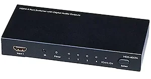5557 | Monoprice 4-Port HDMI Switch with Analog and Digital
