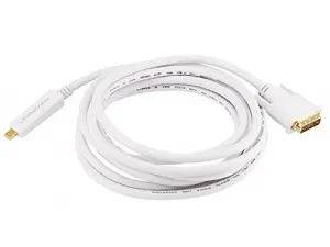 Monoprice 6000 Mini Displayport To Dvi Cable-white 10ft