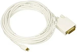 Monoprice 6001 Mini Displayport To Dvi Cable-white 15ft