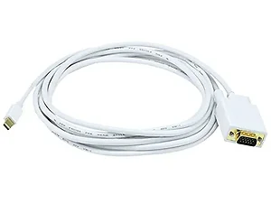 6004 | Monoprice 10FT Mini DisplayPort to VGA Cable - White