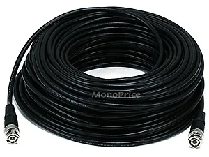 6918 | Monoprice RG/58 AU 48% Braid - Black 100FT Coaxial