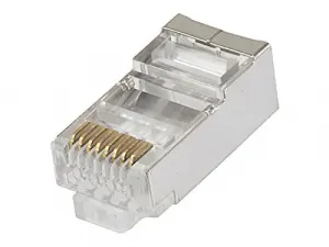 Monoprice 7301 8p8c Rj45 Shielded Plug For Stranded Cat6 Ethernet Cabl