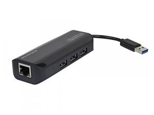 Monoprice 10933 Usb 3.0 3 Port Hub W Gigabit Ethernet