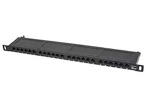 10036 | Monoprice 24-Port Half-U UTP CAT6A 180 Patch Panel