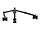 16247 | Monoprice Triple Monitor Desk Mount with