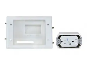 Monoprice 12588 Recessed Low Volt Mid-size Plate - White