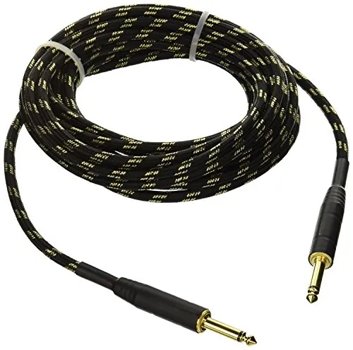 Monoprice 601420 Ts Male Instrmnt Cable - Blk  Gold 20ft