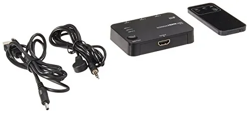 15373 | Monoprice PRO 4K 3X1 HDMI Switch with Remote Control