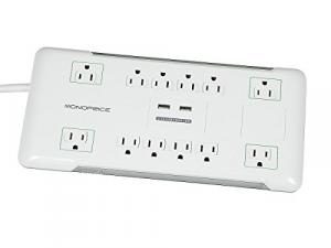 Monoprice 9203 Surge Protector - 12 Outlet, 2 Usb Ports