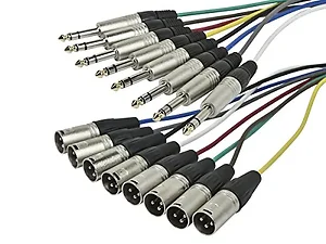 601297 | Monoprice 8-Channel 3m TRS to XLR Male Snake Cable