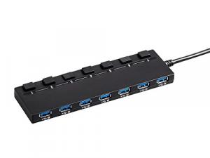 Monoprice 21787 Usb 3.0 7-port Switch Hub_ With Ac Adapter