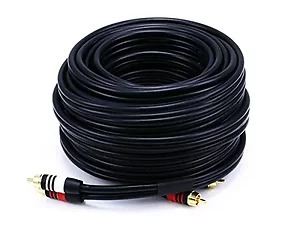 2868 | Monoprice 50FT RCA Plug to RCA Plug M Cable - Black