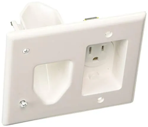 Monoprice CW20379 Low Voltage Cable Wall Plate - White