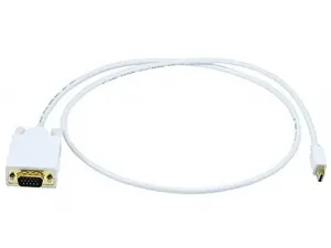 Monoprice 6002 Mini Displayport To Vga Cable - White3ft