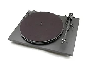 14686 | Monoprice Stylish Matte Black Turntable for