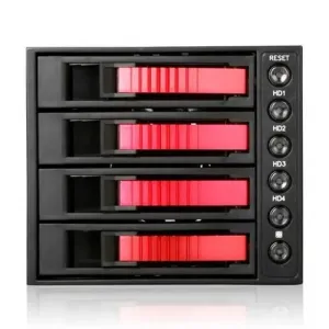 Istar BPU-340SATA-RED Usa 3x5.25 To 4x3.5 Sata Hdd Cage - Red