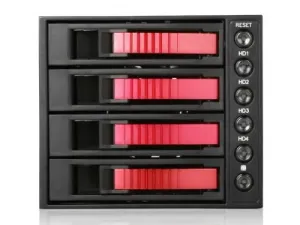 Istar BPU-340SATA-RED Usa 3x5.25 To 4x3.5 Sata Hdd Cage - Red