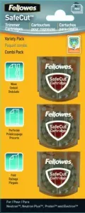 Fellowes 5411304 Assorted Replacement Safecut Blade Cartridges - 3 Pac