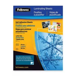 Fellowes 5221501 Laminating Sheets Self Adhesive 9x12 3mi