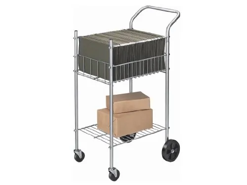 Fellowes 4092001 Economy Office Cart - 125 Lb Capacity - 4 Casters - S