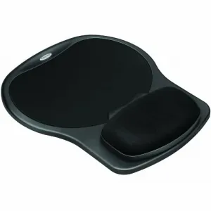 Fellowes 93730 Easy Glide Gel Wrist Rest And Mouse Pad - Black - 1.50 