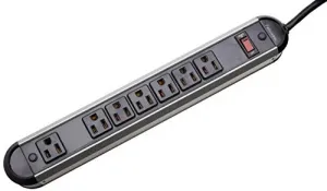 Fellowes 99089 7 Outlet Metal Power Strip With 12' Cord - 3-prong - 7 