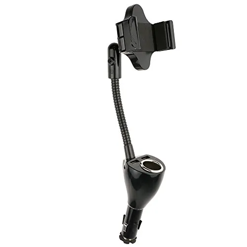 Jem AMP3-0119-BLK Armorall Dual Usb Phone Mount With 2.1a Fast Chargin