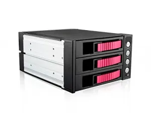 Istar BPU-230SATA-RED 2x5.25 To 3x3.5 Sassata 6.0 Gbs Hot-swap Cage