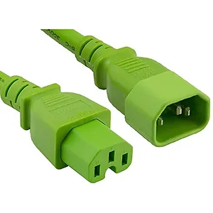 C14C15-GN-6F-ENC | Enet 6FT Green C14 to C15 Power