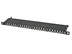 10038 | Monoprice 24-Port Half-U Shielded Cat6 Patch Panel