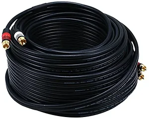 5349 | Monoprice RCA Dual Male Plug Cable - 75 Feet - Black