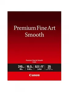 Canon 1711C002 Photo Paper Premium Fine Art Smooth 8.5x11 (25 Sheets)