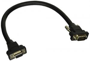 C2g 52093 1ft Panel-mount Hd15 Sxga Mf Monitor Extension Cable