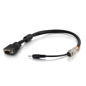60048 | C2g 1.5FT RAPIDRUN VGA HD15 & 3.5MM FLYING LEAD