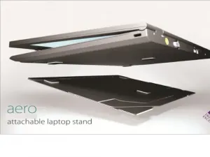 Peripheral AERO-1013 Ultra Slim Attachable Notebook Stand, Attaches To