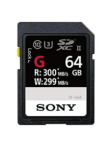 Sony MEMORY CARD, 64GB, SF-G64/T1, UHS-II SD, CL10, U3, MAX