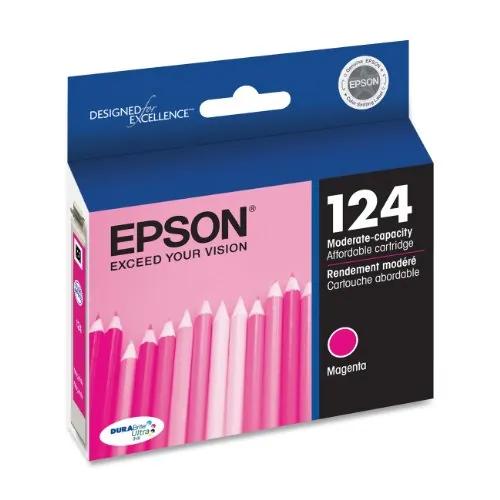 Original Epson EPST124320-S Magenta Ink Cartridge Moderate Use