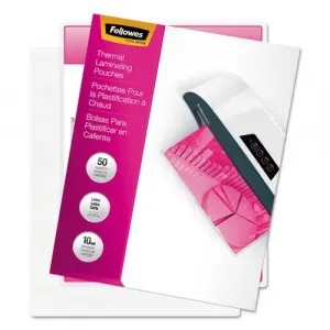 Fellowes 52042 Glossy Pouches - Letter, 10 Mil, 50 Pack - Sheet Size S