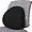 Lorell Lorell Ergo Fabric Lumbar Back Support - Black