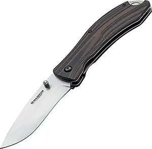 01SC656 | Magnum Dark Earth Folding Knife with Satin Steel