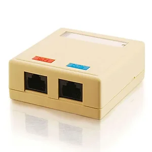 03836 | C2g Premise Plus Surface Mount Box - 2 Ports - Ivory
