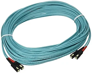 21670 | C2g 15m Aqua OM3 Duplex Multimode Fiber Optic Cable