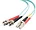 36123 | C2g 3m LC to ST 10Gb Multimode Fiber Cable - Aqua