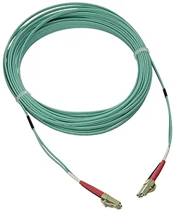 36240 | C2g 10m OM3 Duplex Multimode Fiber Cable - Aqua