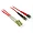 37219 | C2g 5m LC to ST Multimode OM1 Fiber Cable - Red