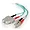 01146 | C2g 7m OM4 Multimode LC-SC Fiber Optic Cable - Aqua