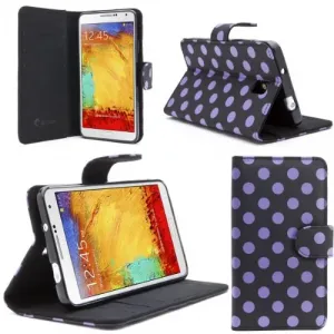 I-blason GALXYNOTEIII-LEATHERDAL-BLACK Dalmation Book Folio Wallet Cas