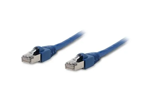 Addonics ADD-1FCAT6A-BLUE 1ft Cat6a Blue Gigabit Molded  Snagless Rj45