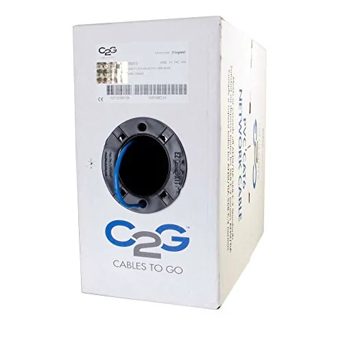 C2g 56015 500ft Cat6 Bulk Ethernet Network Cable-solid Utp-riser Cmr B